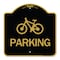 Signmission D4-3 Bicycle Parking Bicycle Parking, Black & Gold Aluminum Sign, 18" x 18", BG-1818-24199 A-DES-BG-1818-24199 - alternate 1